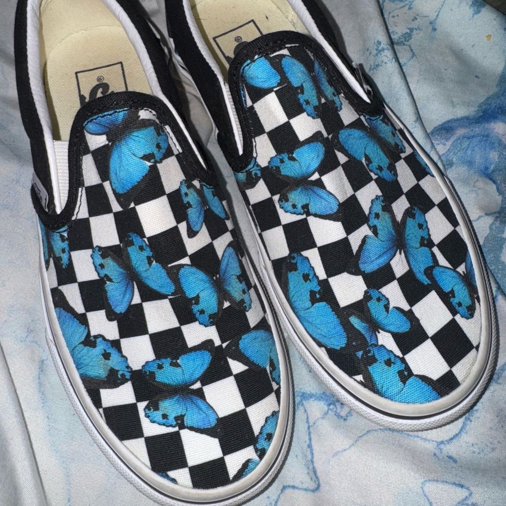 Slip on butterfly Vans size 3.5